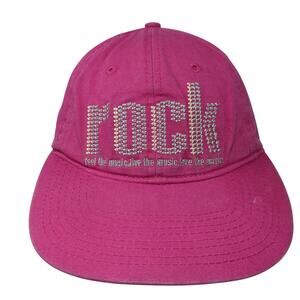 Rock Rock & Roll Hall Of Fame Slideback Baseball Cap Pink One Size Adjustable